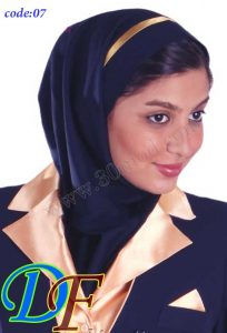 مقنعه اداری تل دار
