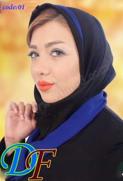 مقنعه اداری کد01 آبی کاربنی