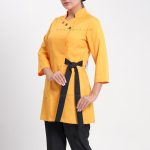 روپوش پزشکی شیک کد 501 خردلی