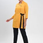 روپوش پزشکی شیک کد 501 خردلی