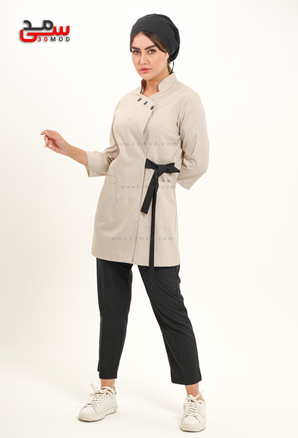 روپوش پزشکی شیک کد 501 کرم